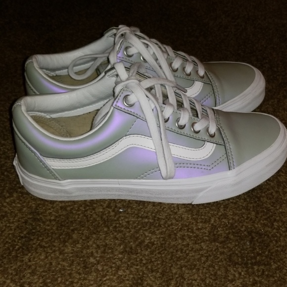 matte iridescent vans